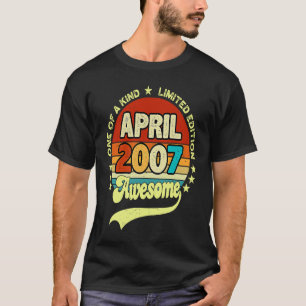 16 jaar oud Geweldige sinds april 2007 16e geboort T-shirt