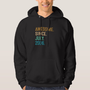 16 jaar oud Geweldige sinds juli 2006 16e verjaard Hoodie