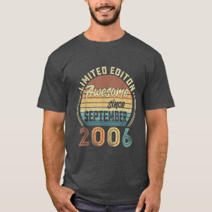 16 jaar oud Gift Geweldige sinds september 2006 16 T-shirt