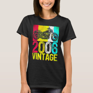 16 Jaar Oud Retro Motorfiets Vintage 2006 16e Verj T-shirt