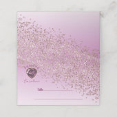 16 jaar oud Roos Gold Glitter & roze gem Plaatskaartje (Buitenkant ongevouwen)