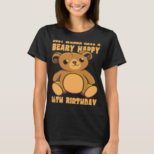 16 jaar oude 16e verjaardag Beary Happy 16e B T-shirt