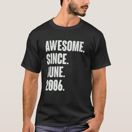 16 jaar oude 16e verjaardag Geweldige sinds juni 2 T-shirt (Voorkant)