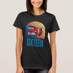 16 jaar oude 16e verjaardag tr brandweerman tr t-shirt