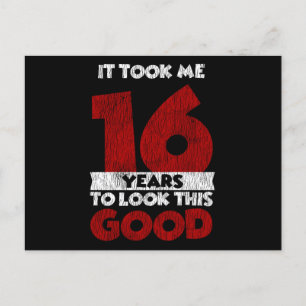 16 jaar oude dag maakte me er goed uit 16e verjaar briefkaart