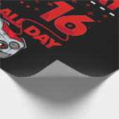 16 jaar oude gamer Boy 16th Perfect Birthday Gamin Cadeaupapier (Hoek)