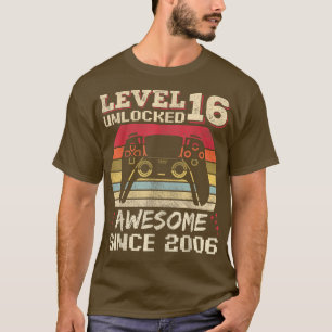 16 jaar oude gamer Man op 16 dagen onvergrendeld T-shirt
