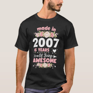 16 jaar oude geschenken 16e verjaardag, geboren in t-shirt