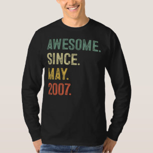 16 jaar oude geschenken Geweldige sinds mei 2007 1 T-shirt