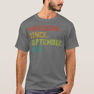 16 jaar oude geschenken Geweldige sinds september T-shirt
