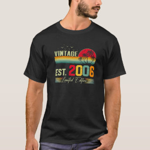 16 jaar oude Geweldige Vintage 2006 Retro 16e gebo T-shirt