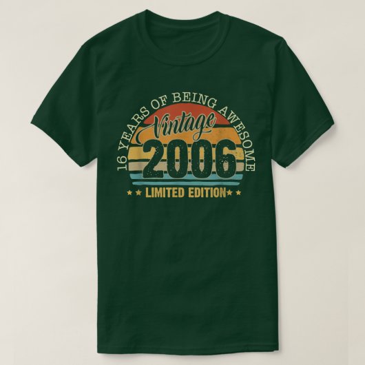 16 jaar oude Gift 2006 Limited Edition 16t T-shirt (Design voorkant)