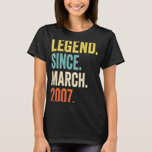 16 jaar oude jongen legend sinds maart 2007 16e ge t-shirt