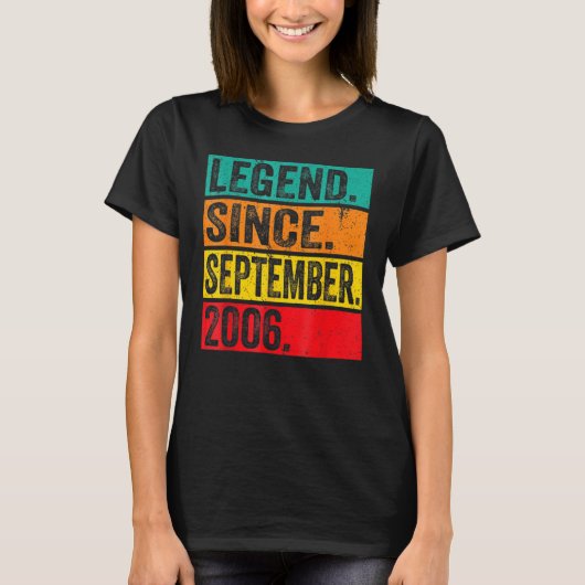 16 jaar oude legend sinds september 2006 16e herfs t-shirt (Voorkant)