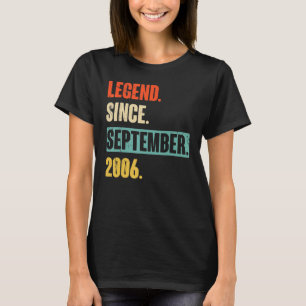 16 jaar oude legend sinds september 2006 16e herfs t-shirt
