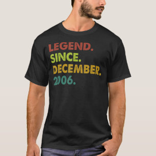 16 jaar oude leggende sinds december 2006 16e gebo t-shirt