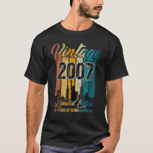 16 jaar oude Vintage 2007 16e verjaardag T-shirt