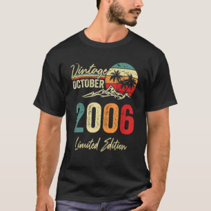 16 jaar Oude Vintage oktober 2006 16e verjaardag T-shirt