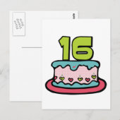 16 jaar oude vogelbeker briefkaart (Voorkant / Achterkant)