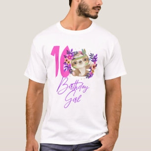 16 Jaar Verjaardag Meisje Schattig 16e Verjaardag  T-shirt