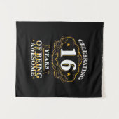 16 jaar vieren dat we geweldig zijn wandkleed (Voorkant (horizontaal))