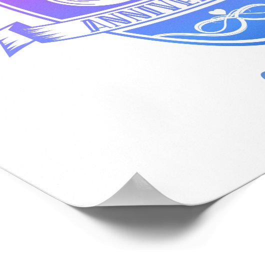 16 jaar zestiende trouwdag poster (Hoek)