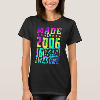 16-jarig meisje voor 16e verjaardag geboren in 200 t-shirt