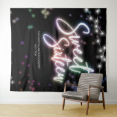 16-jarige Colorful Neon Glow Dark-achtergrond Wandkleed (In Situ (horizontaal))