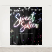 16-jarige Colorful Neon Glow Dark-achtergrond Wandkleed (Voorkant)