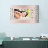 16-jarige foto roze zilver Glitter Girly Spandoek (Beurs)