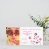 16-jarige fotokaart Sjabloon Sweet 16 (Staand voorkant)