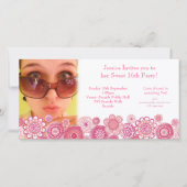 16-jarige fotokaart Sjabloon Sweet 16 (Voorkant)