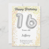 16-jarige Happy Birthday-kaart (Voorkant)