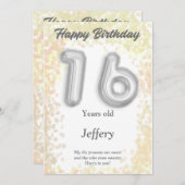 16-jarige Happy Birthday-kaart (Voorkant / Achterkant)