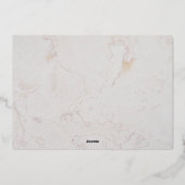 16-jarige meisjes Foto-orchideeën-marmer Folie Uitnodiging (Achterkant)