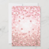 16-jarige Roos Gold Glitter Lights Kaart (Achterkant)