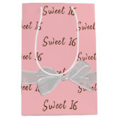 16-jarige roze zweet medium cadeauzakje (Voorkant)