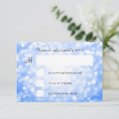 16-jarige RSVP Blue Glitter Lights Kaartje (Staand voorkant)