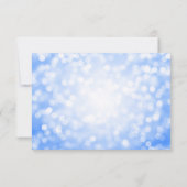 16-jarige RSVP Blue Glitter Lights Kaartje (Achterkant)