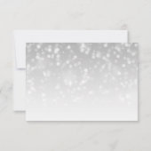 16-jarige RSVP Silver Bokeh Sparkle Lights Kaartje (Achterkant)