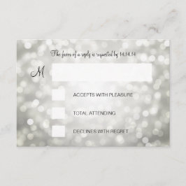 16-jarige RSVP Silver Glitter Lights Kaartje