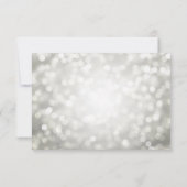 16-jarige RSVP Silver Glitter Lights Kaartje (Achterkant)