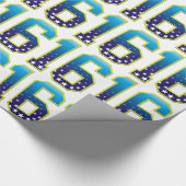 16-jarige ster cadeaupapier (Hoek)