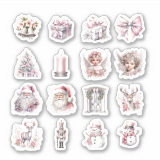 16 kerst op maat gesneden vinyl Stickers