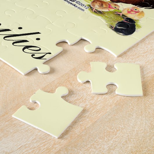 16 Kipfamilies Legpuzzel (Zijkant)