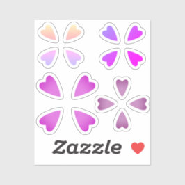 16 kleine hartjes sticker