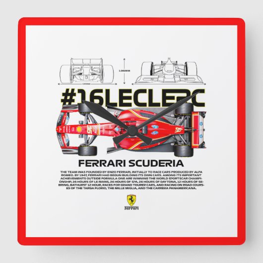 16 leclerc vierkante klok (Voorkant)