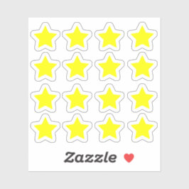 +16 (Leerkrachten en Kinderen) Gele Ster Beloning Sticker