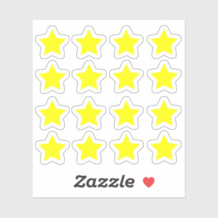 +16 (Leerkrachten en Kinderen) Gele Ster Beloning Sticker