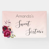 16 lichtroze roze roze roze roodbruin spandoek (Horizontaal)